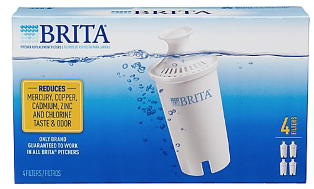 New Brita 4 Pack Pitcher Replacement Filters White