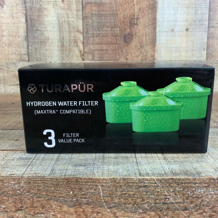 TURAPUR Hydrogen Water Filter [3-Pack] New Sealed Maxtra Compatible