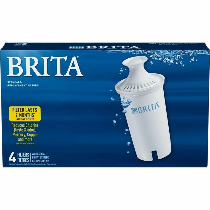 Brita Standard Replacement Pitcher Water Filters - 4 Count