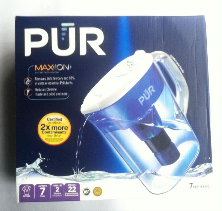 Water Filter Pitcher By PUR, Filtered Water Filtration Dispenser Portable Jug