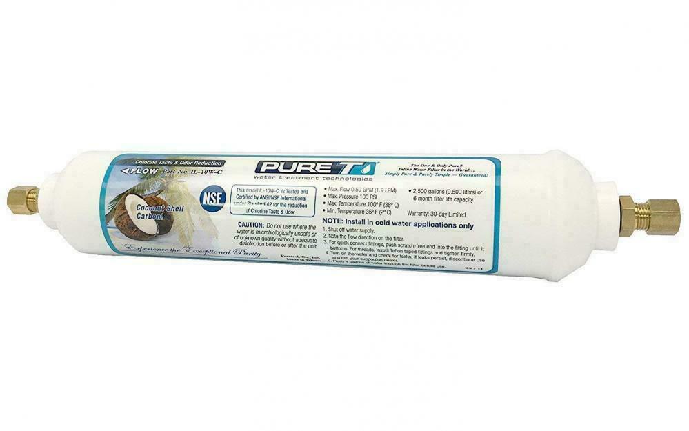 LASCO 37-1821 Ice Maker Inline Filter with 1/4-Inch Compression Connection,...