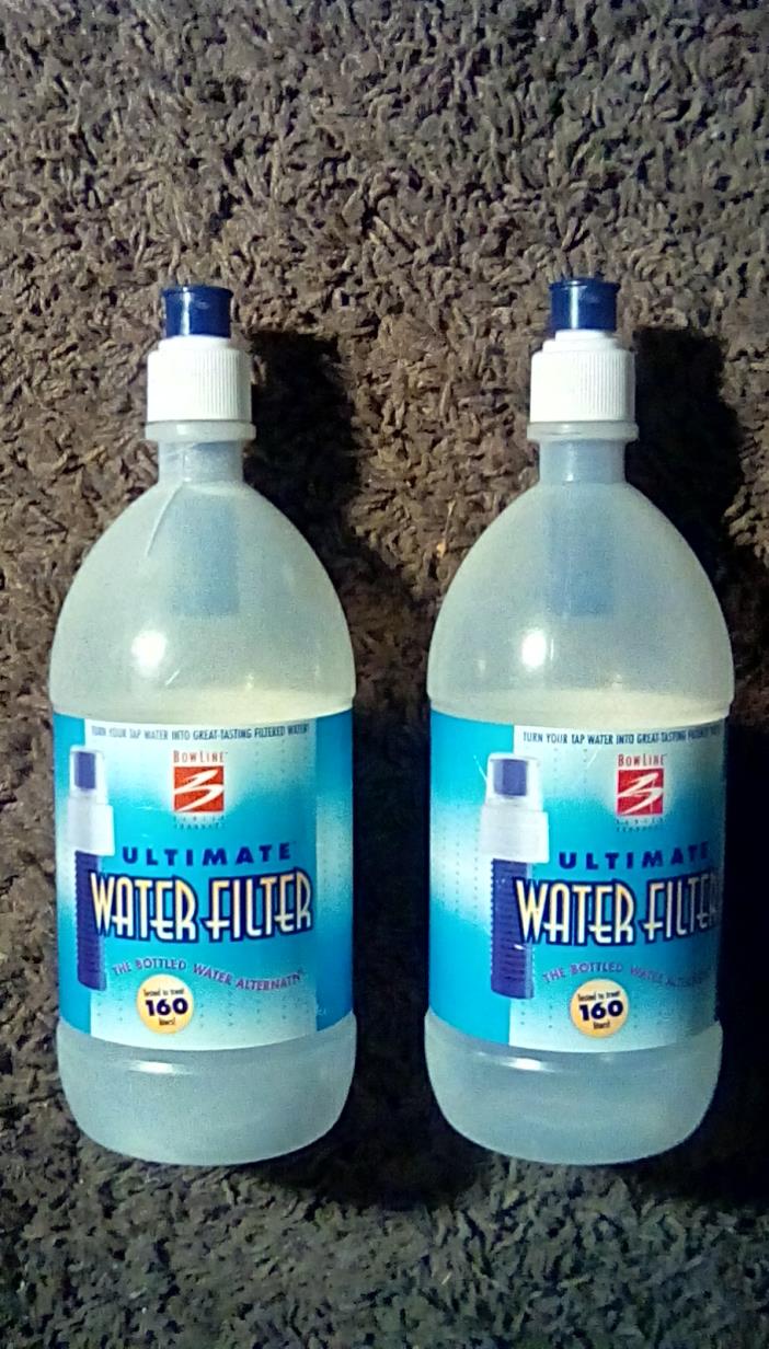 2 ULTIMATE WATER FILTER BOTTLES (TREATS 160 LITERS!) (NEW!) *FAST SHIPPING!*