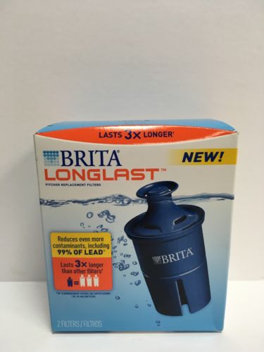 Pack of 2 Brita Longlast Water Filters, Replacement Filters for Pitcher - NEW!