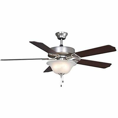 Aire Dcor Ceiling Fan Light Kits - 52 Inch Satin Nickel With Glass Bowl 220v