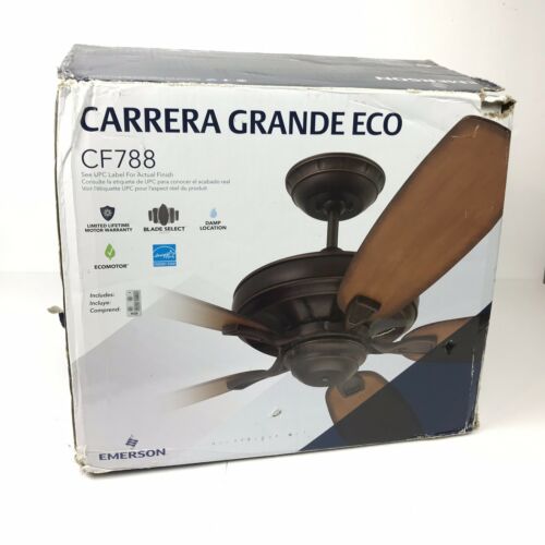 Emerson CF788ORB Carrera Grande Eco Bronze Ceiling Fan, Blades Sold Separate