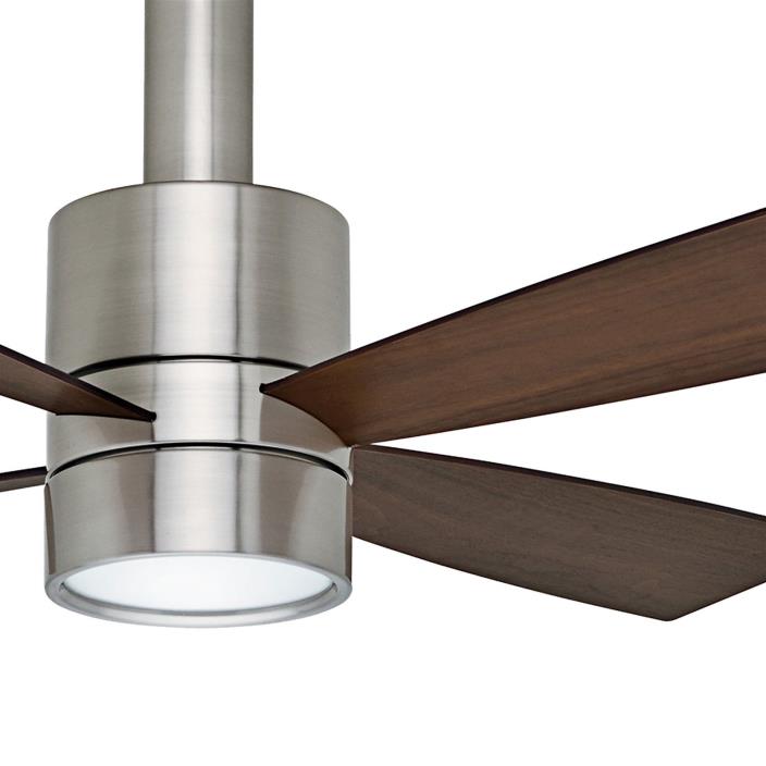 Casablanca Fan 54 inch Brushed Nickel Ceiling Fan w/ Light & 4 Walnut Blades