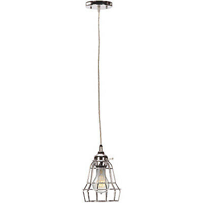 GLOBE ELECTRIC Caged Pendant Ceiling Fixture, Oil-Rubbed Bronze 64172