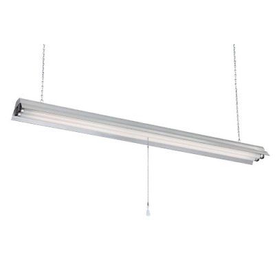 Commercial Electric Rugged 2-Lamp Hanging Fluorescent Gray ShopLight