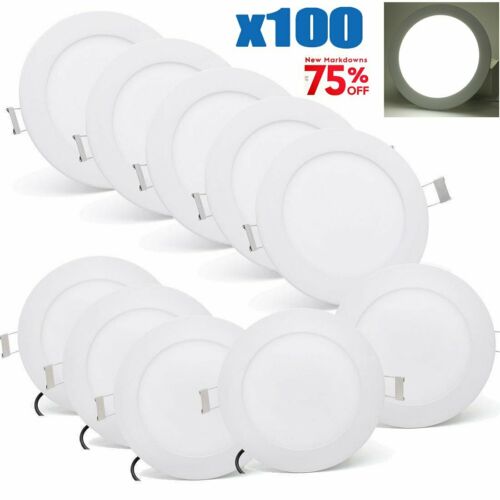 100 X 9W LED Recessed Ceiling Panel Down Light Blub Lamp w/ Driver Warm White OY