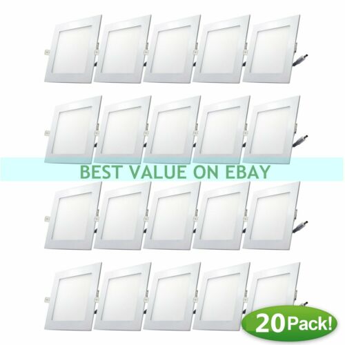 20x12W LED Recessed Ceiling Panel Light Flat Downlight Cool White Lamp Square OY