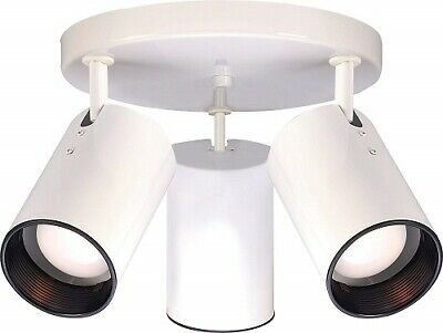 Nuvo Lighting 76/416 Three Light Straight Cylinder Lamp, White Finish