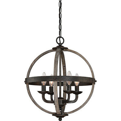 Quoizel Fusion Rustic Black Four-Light Pendant - FSN5204RK