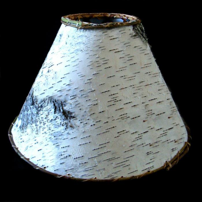 Birch Bark Lamp Shade 14