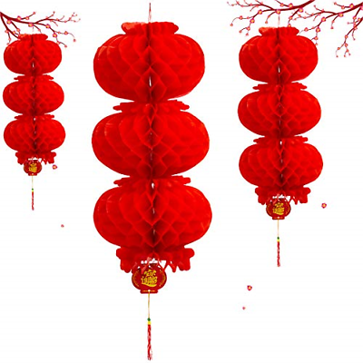 Chinese Red Lantern Traditional Festive Decorations New Year Hanging Lanterns 3