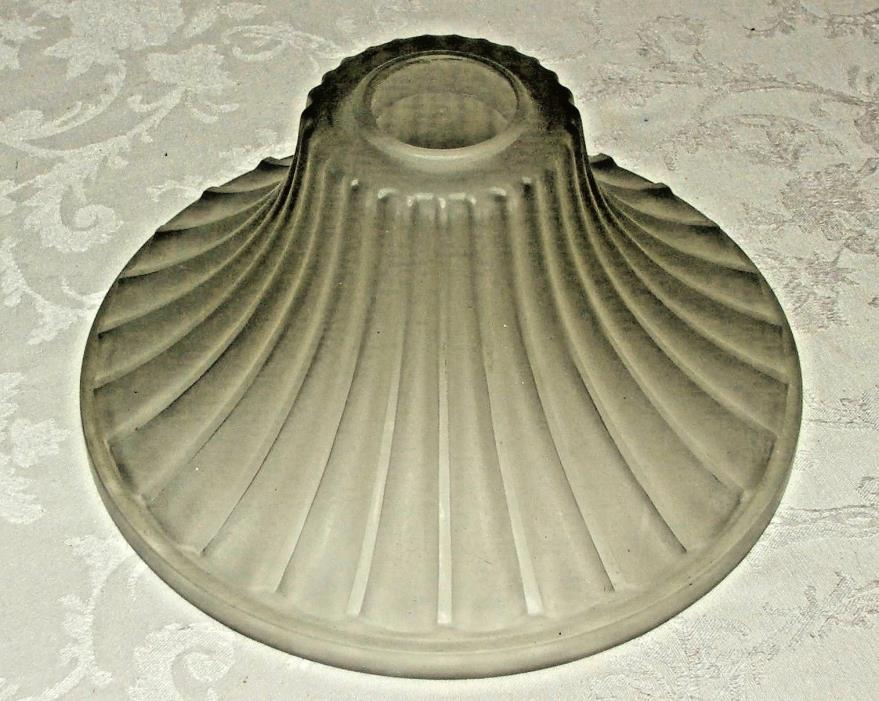 Murray Feiss Frosted Ribbed Glass Hanging Light Fixture Lamp Shade