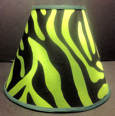 Green Zebra Print Lampshade Handmade Lamp Shade