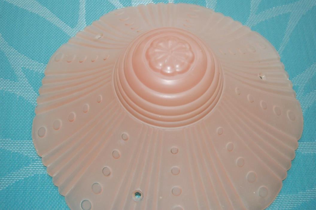 Vintage - Pink Glass - Ceiling Lamp Shade