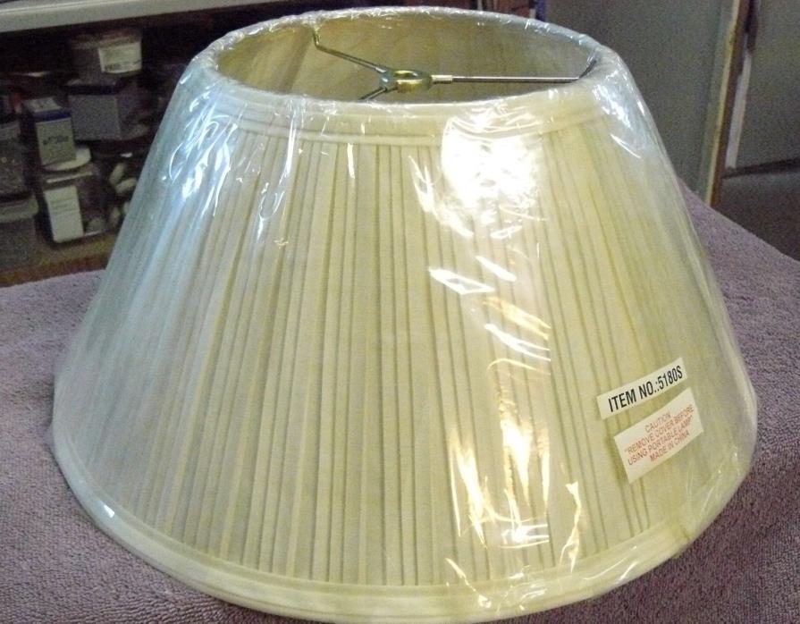 Lamp Shade 7 X 14 X 6.65 White Round Made in china NIP Harp or Clip NOS (SLS#2)