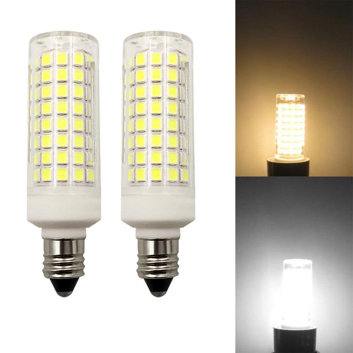 2pcs E11 LED Light Bulb 102 Leds Ceramics Ceiling Fans Lights 7W 110V Lamp