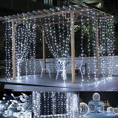 LE LED Indoor String Lights Window Curtain Light, 306 Icicle String, 9.8ft X For