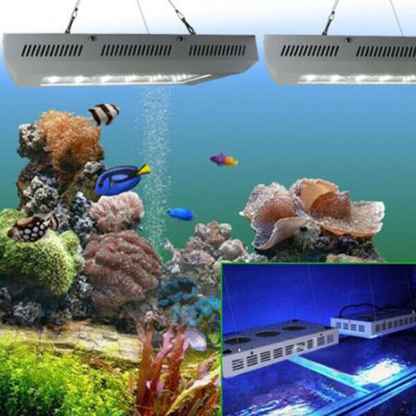 New 120W Coral Reef Fish BLUE + WHITE LED AQUARIUM PLANT GROW LIGHT