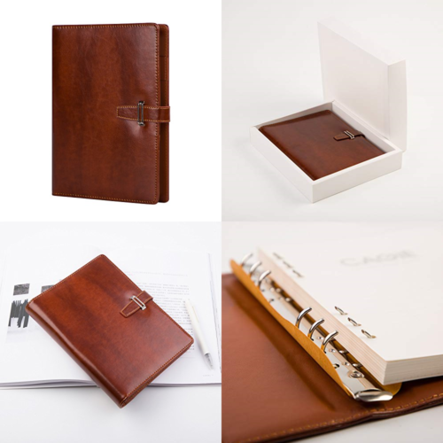 Leather Journal Organizer Planner Office Writing Composition Notebook Refillable