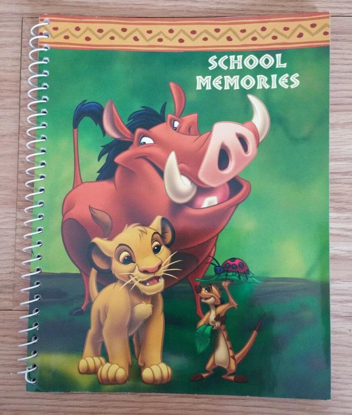 Lion King School Memories Book - NEW Journal Notebook Disney