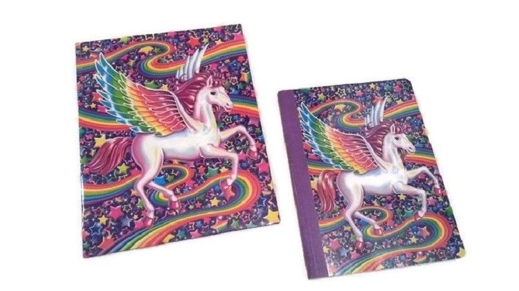 Lisa Frank 2 pc Set  Skye, the Pegasus Folder and Composition Book