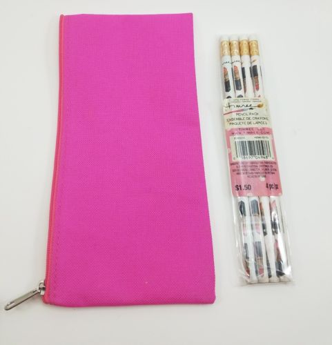 Pink Pencil Pack & Pencils -Pack of 4. TIMREE Lipstick design
