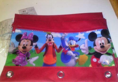 Disney Mickey Mouse Clubhouse 3 Ring Binder Pencil Pouch