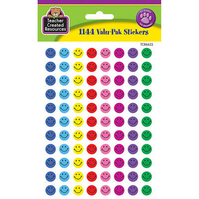 Teacher Created Resources - Mini Happy Face Valu-Pak Stickers