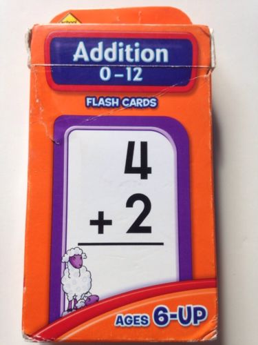 Addition Flash Cards Game Cards School Zone 2010 55 Cards