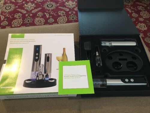 Electric Rechargeable cordless Wine Opener and Vacuum Preserver New in Box (JB)