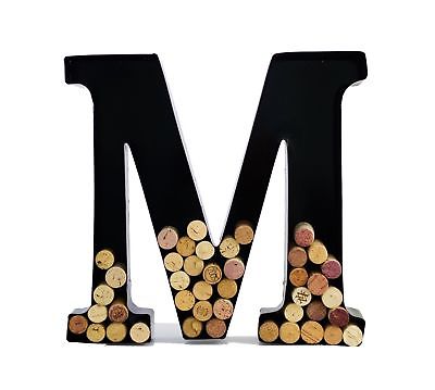 Wine Cork Holder - Metal Monogram Letter (M) M