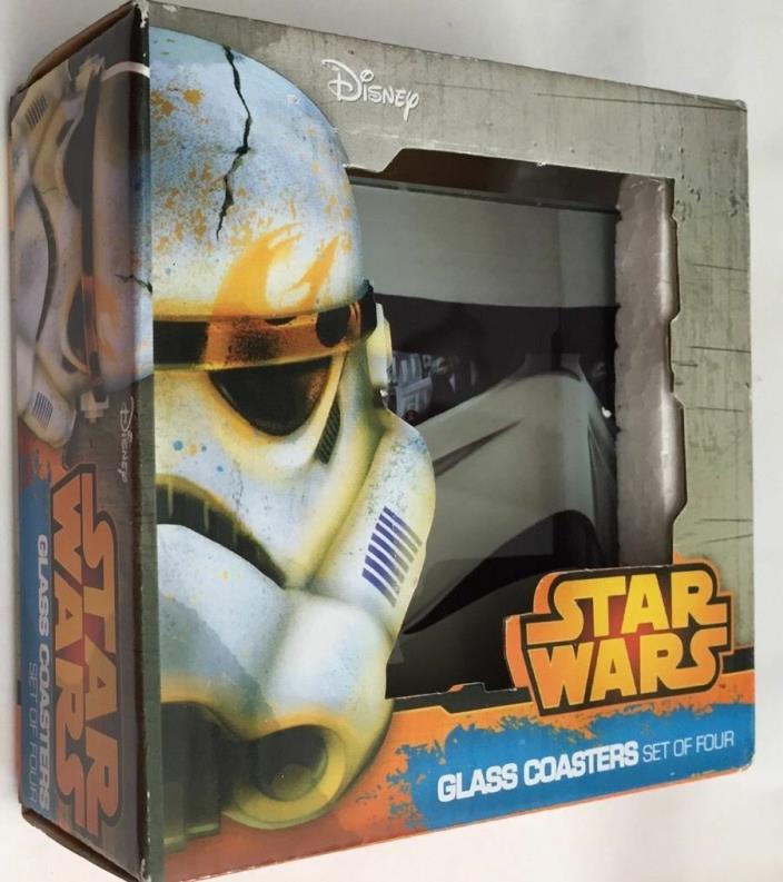 Star Wars 4 Pc Glass Coaster Set Multicolor Vandor 99285