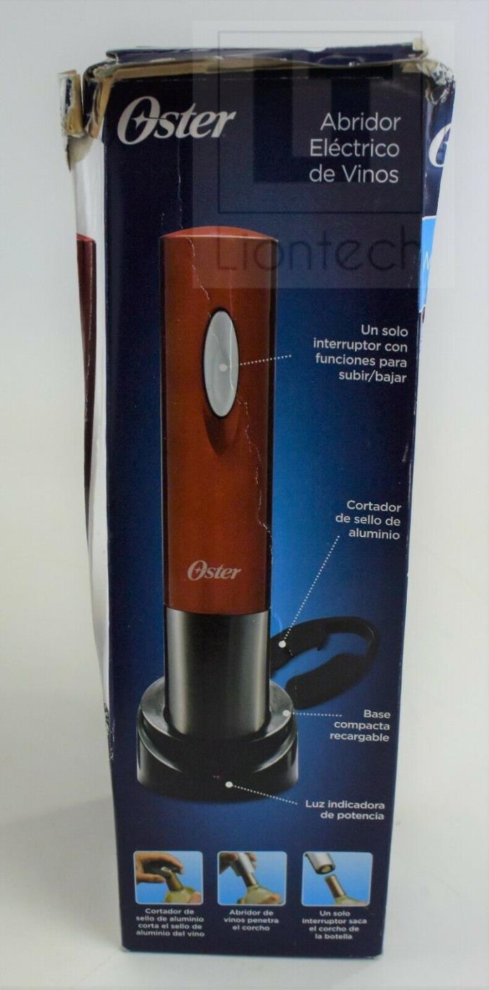 Oster Electric Wine Bottle Opener Red New Damaged Box