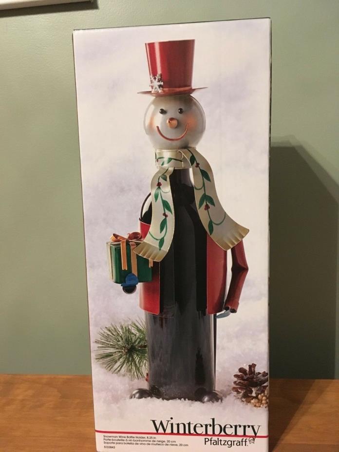 New   Snowman wine bottle holder   Metalware  Bar accessory Xmas gift