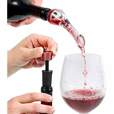 Wine Stoppers Aerator Decanter And With Vacuum Pump -Black Gift Storage Box For
