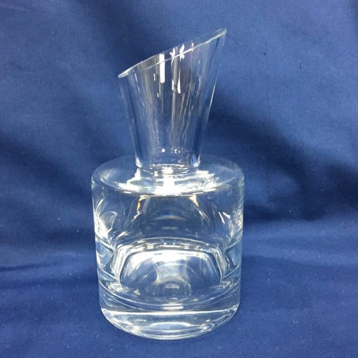 Clear Glass Wine Decanter Carafe Tilted Slanted Opening