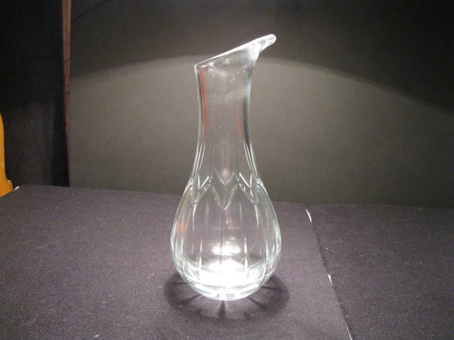 VTG. CRYSTAL WINE CARAFE DECANTER, OLYMPIC DESIGN,-(BLOCK)- POLAND -NEW W/O BOX!