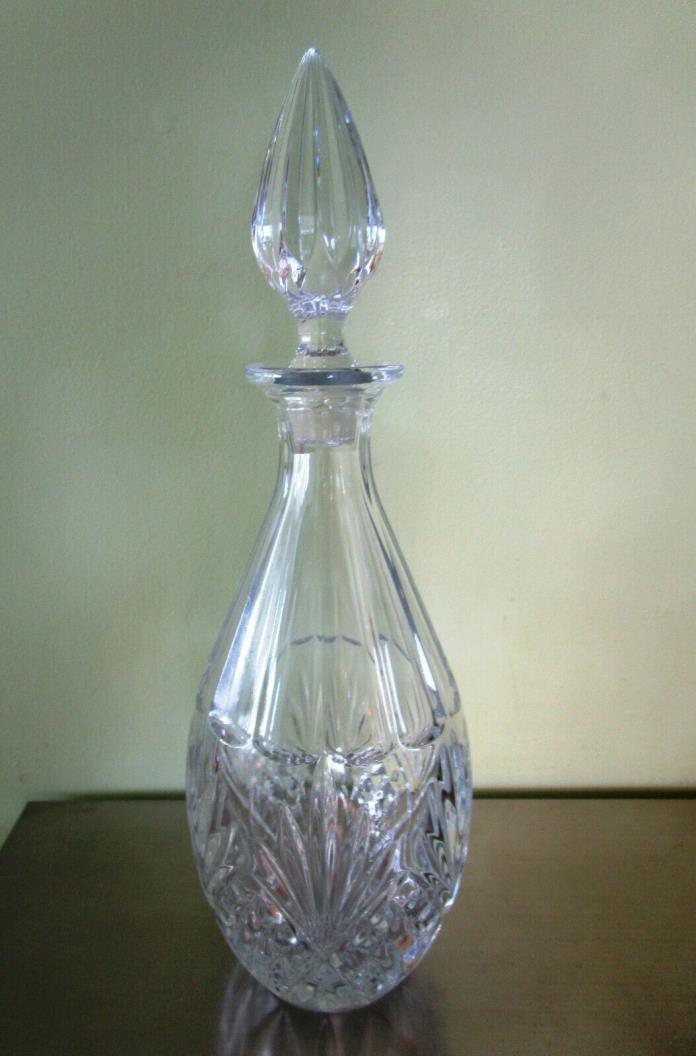 Beautiful Heavy Glass Decanter With Stopper