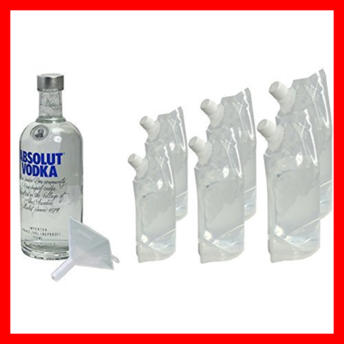 Hide Your Booze Flask & Funnel Kit Set 2 PACK 8 Oz 16 OZ 32 Secret Clear