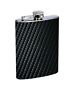 6 Carbon Fiber Groomsman Gift Stainless Steel Alcohol Liquor Flasks 6 oz