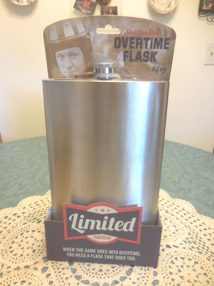 Stainless Steel Overtime Flask  64 Oz. NEW