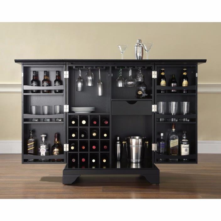 Expandable Wine Storage Folding Bar Cabinet Home Living Dining Room Furniture