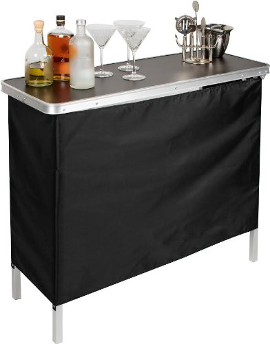 Compact Bar Table Portable Wine Cabinet Trade Show Party Serving Storage Shelf