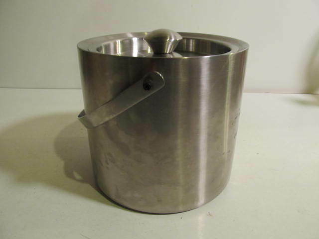 Chrome/Stainless Double Wall Ice Bucket with Tongs