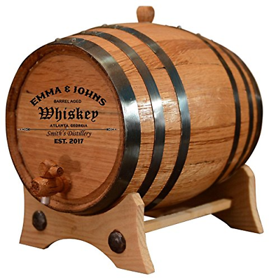 Personalized - Customized American White Oak Aging Barrel - Barrel Aged 2 Black