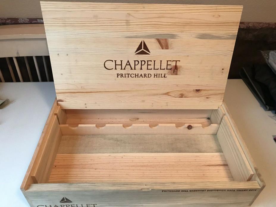 Chappellet Pritchard Hill Cabernet Sauvignon Wine Box Case Wooden Crate 6x750ml