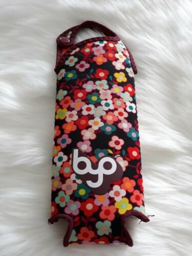 BYO Bottle Bag Tote Insulated Reusable Neoprene 20 oz Multi Color Flowers Wine